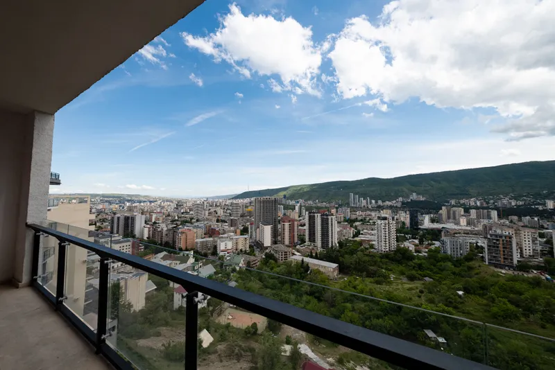 Balcony view in Tbilisi during recovery time between boxing camp sessions