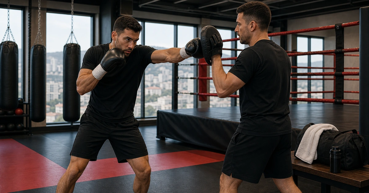 cinematic boxing camp scene in Georgia showing who should choose 7 days